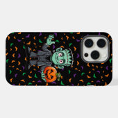 かわいいキャラクターのフランケンシュタインの怪物 iPhoneケース (裏面横)