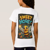 🐝 かわいいキャラクターのミツバチのギフトTシャツ 子供服 🐝 Tシャツ (裏面)