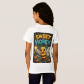 🐝 かわいいキャラクターのミツバチのギフトTシャツ 子供服 🐝 Tシャツ (裏面フル)