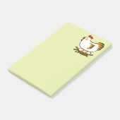 かわいいキャラクターのメスニワトリと農場の卵 ポストイット (アングル)