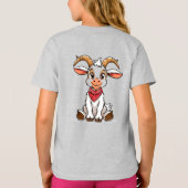 かわいいキャラクターのヤギ Tシャツ (裏面)