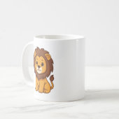 かわいいキャラクターのライオン コーヒーマグカップ (正面左)