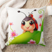 かわいいキャラクターのレディバグ クッション (ブランケット)