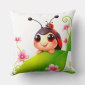 かわいいキャラクターのレディバグ クッション (裏面)