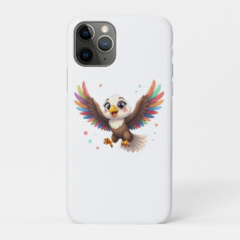 かわいいキャラクターのワシの飛行 - 友好的なベクターアート iPhone 11 PROケース