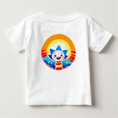 かわいいキャラクターの太陽 ベビーTシャツ (裏面)