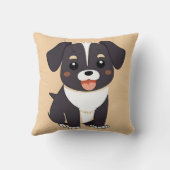 かわいいキャラクターの子犬のインテリア雑貨やギフトに クッション (裏面)