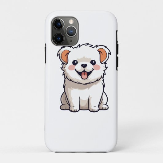 かわいいキャラクターの子犬のステッカー Case-Mate iPhoneケース (裏面)