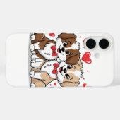 かわいいキャラクターの子犬のiPhone/iPadケース Case-Mate iPhoneケース (裏面 (横))