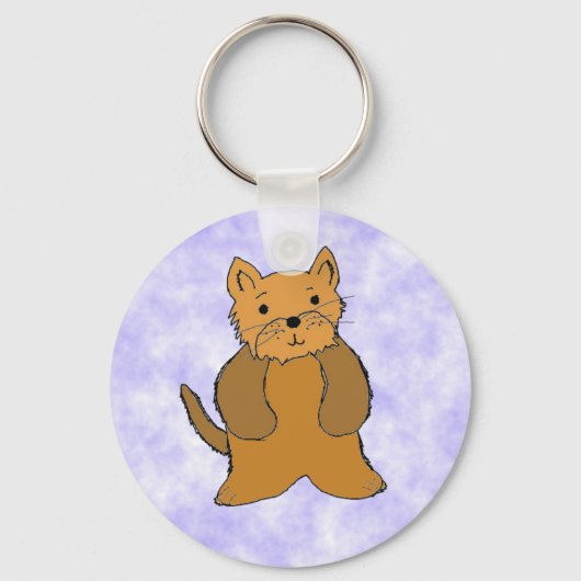 かわいいキャラクターの子犬キーチェーン キーホルダー (正面)