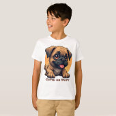 かわいいキャラクターの子犬Tシャツ Tシャツ (正面フル)