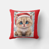 かわいいキャラクターの子猫のクリスマス クッション (裏面)