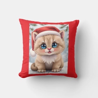 かわいいキャラクターの子猫のクリスマス クッション