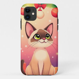 かわいいキャラクターの子猫アート 💖 遊び心のあるネコ 🐾 スイート iPhone 11 ケース