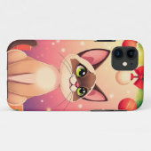 かわいいキャラクターの子猫アート 💖 遊び心のあるネコ 🐾 スイート Case-Mate iPhoneケース (裏面(横))