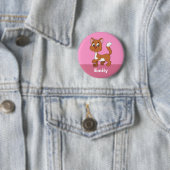かわいいキャラクターの子猫ボタン 缶バッジ (インサイチュ)