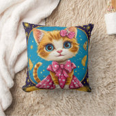 かわいいキャラクターの子猫 クッション (ブランケット)