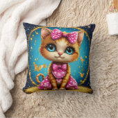 かわいいキャラクターの子猫 クッション (ブランケット)