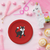 かわいいキャラクターの子猫 ペーパープレート (パーティー)