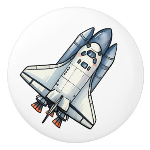 かわいいキャラクターの宇宙船のオーダーメイド セラミックノブ
