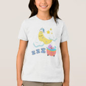 かわいいキャラクターの寝室イラスト トライブレンドTシャツ (正面)