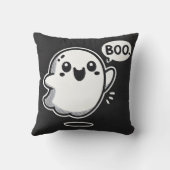 かわいいキャラクターの幽霊がブーって言ってる クッション (裏面)