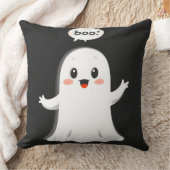 かわいいキャラクターの幽霊がブーと叫んでいる クッション (ブランケット)