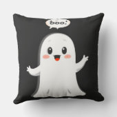 かわいいキャラクターの幽霊がブーと叫んでいる クッション (裏面)
