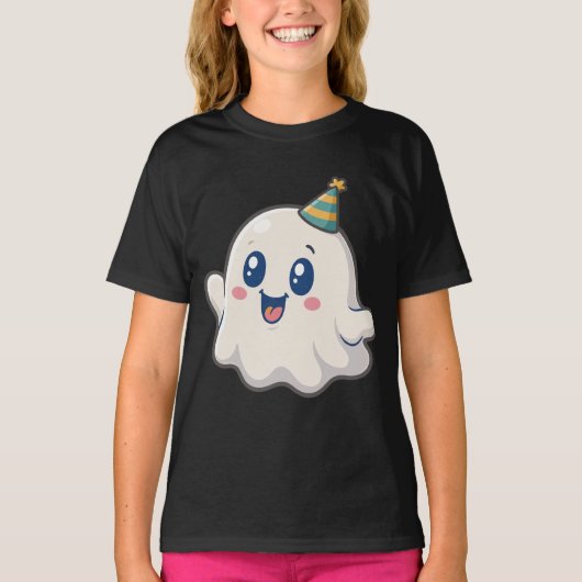 かわいいキャラクターの幽霊 Tシャツ (正面)