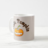 かわいいキャラクターの微笑むハロウィンのカボチャ 秋 コーヒーマグカップ (正面左)