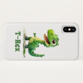 かわいいキャラクターの恐竜のスマホケース - 楽しくてカラフル Case-Mate iPhoneケース (裏面(横))