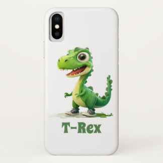 かわいいキャラクターの恐竜のスマホケース - 楽しくてカラフル iPhone X ケース