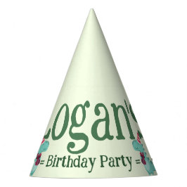 かわいいキャラクターの恐竜の誕生日パーティー パーティーハット