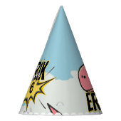かわいいキャラクターの恐竜の誕生日  パーティーハット (左)