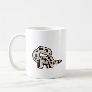 かわいいキャラクターの斑点恐竜 白いセラミック コーヒー コーヒーマグカップ
