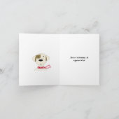 かわいいキャラクターの犬のサンクスギフト サンキューカード (内部)