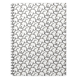 かわいいキャラクターの犬の座るポーズ ノートブック