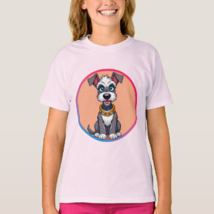 🌸 かわいいキャラクターの犬の笑顔 コージーなスタイル 🌸 Tシャツ