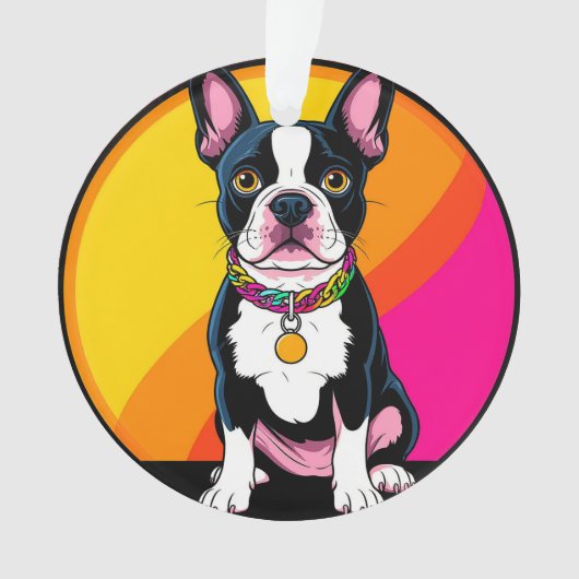 かわいいキャラクターの犬 オーナメント (正面)