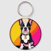 かわいいキャラクターの犬 キーホルダー (裏面)