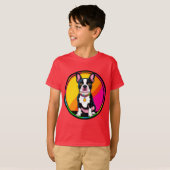 かわいいキャラクターの犬 Tシャツ (正面フル)
