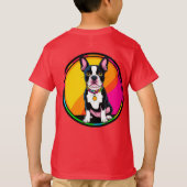 かわいいキャラクターの犬 Tシャツ (裏面)