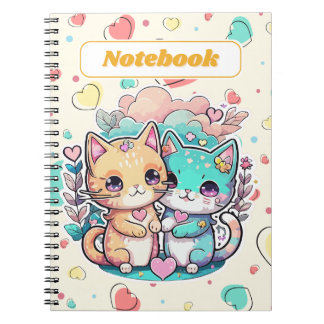 かわいいキャラクターの猫のノート ノートブック