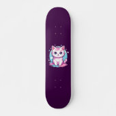 かわいいキャラクターの猫 スケートボード (正面)