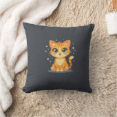 **かわいいキャラクターの猫 - 愛らしい子猫のイラスト** クッション (ブランケット)