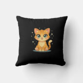 **かわいいキャラクターの猫 - 愛らしい子猫のイラスト** クッション (裏面)