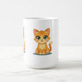 **かわいいキャラクターの猫 - 愛らしい子猫のイラスト** コーヒーマグカップ (中央)