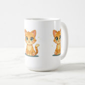 **かわいいキャラクターの猫 - 愛らしい子猫のイラスト** コーヒーマグカップ (正面右)