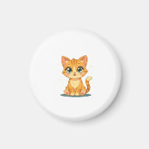 **かわいいキャラクターの猫 - 愛らしい子猫のイラスト**