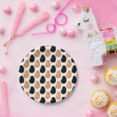かわいいキャラクターの画いたピント豆と黒豆 ペーパープレート (パーティー)